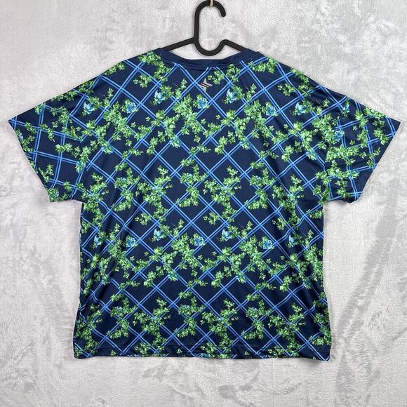 Tuckernuck Sport Athletic Top Women's Large Ivy Blue Green Short Sleeve Stretch - Picture 9 of 14